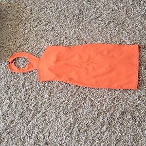 Women's orange  mini halter dress.size 2. NWT